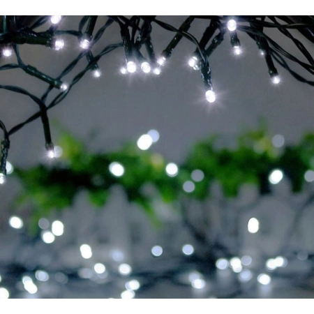 Lampki Choinkowe 90 LED Białe Zimne zewnętrzne/wew